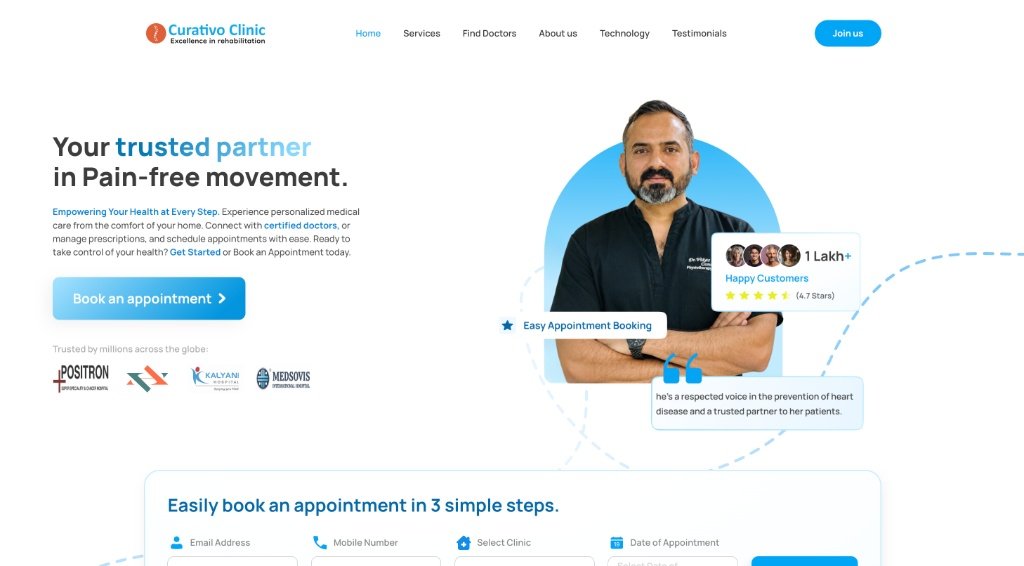 Curativo Clinic Rehabilitation Platform